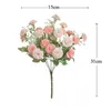 Fleurs décoratives 1 Bunques 31cm Carnation artificielle Gift Merde Gift Room Dining Table Table Décoration Flores