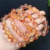 Dekorative Figuren 12mm Natural Koi Phoenix Feder Quarzaltz Armband glatte Edelstein Reiki Heilungsschmuck Energie Urlaub Geschenk 1PCS