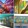 Pencere Çıkartmaları Renk Folyo Cam Sticker Isı Yalıtım Güneş Koruyucu Gölgelendirme Selofan Şeffaf İki Yönlü Film Dekoratif Kazanma