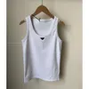 Zomer tanktop dames designer mode gebreide mouwloos vest geborduurd geweven bandhirt