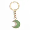 Keychains Lanyards Cute Moon Keychain Resin Key Ring Crescent Chains Souvenir Gift For Women Men Handbag Accessorie Cay Keys DIY Simple Jewelry Q240403