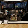 Tapestries Education Wall Art Decorative Tapestry Aircraft Cockpit Control Room Hanging Bedroom Living Background Cloth