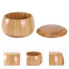 Nehmen Sie Container 2pcs/Set Wooden Go Schachspielsteine Aufbewahrung Teile Topf