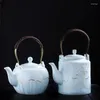 Thee -sets eenvoudige celadon gouden balkpot grote capaciteit met filter theepot restaurant Kettle Plain Tea Set Chinese single