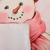 Pillow 45CM Christmas Pillowcase Cartoon Printed Cover Pink Linen Home Bedroom Ornaments Year Xmas Decoration