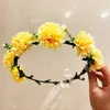 Decoratieve bloemen vrouwen elegante bloemhoofdband krans bloemen bruiloft haar slingeren voor activiteiten feest strand pography accessoires