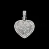 Cadermay Fasion Colar Baguete Heart Shape D VVs Pingente de Moissanite 925 Colar de Jóias de Jóias de Prata Esterlina para Mulheres