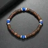 Round Natural Gem Stone bead strand Bracelet coconut shell spacer Bracelets Bangles for Women