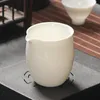 Dispensatore di tè bianchi per gli utenti del tè la lattina regalo in porcellana in ceramica da tazza chahai tazza fiera manico in legno di legno di legno 200ml