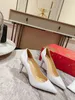 Designer Luxury Original Dress Shoes Kattunge High-Heeled Pumpar Woman Fashion Shoes Sandaler Loafers Velvet High Heel Point Toe Stilettos Wedding Shoes Storlek 35-43