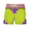 Mens badkläder shorts anime 3d surfing brädet kort barn casual strand shorts män stammar maskulina baddräkt sportbyxor trosor pojke 240402