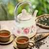 Dinnerware Sets Household Enamel Tea Pot Vintage Decorative Kettle Water Coffee