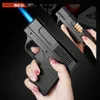 Outdoor Windproof Direct Butane Without Gas Lighter Turbo Torch Blue Flame Jet Multifunctional Lighter Ignition Gun Cigarette Case