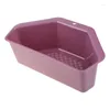 Cuisine Storage Plastique Évier triangulaire Casqueur Drain Fruit Panier de légumes Panier de légumes avec sursis d'aspiration