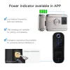 Lock R5 Tuya Smart WiFi Lås upp lås Biometriskt fingeravtryck Säkerhet Intelligent App Remote Password RFID Card Door Lock