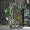 Shower Curtains Curtain Stone Pebbles Black White Vintage Brick Wall Pattern Bath Bathroom Set Waterproof Multiple Size