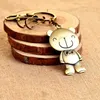 Keychains Lanyards Teddy Bear Keychain Hot Sale Bronze Metal Car Key Chain Ring Bag hänge för man kvinnor gåva #17220 Q240403