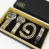 Casal Wristwatch Diamond Bracelet Box Casal Watch Set para homens e mulheres