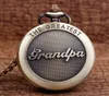 2021 WholeFashion THE GREATEST Grandpa Dad Father039s day Quartz Pocket FOB Watches Chain Mens Gift for Daddy Grandfather15464336