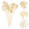 Flores decorativas 10 PCs Rattan Orchid Difusor Artificial Reeds Reeds substituível de varas de casamento