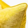 Pillow Texture Ivory Cover Decorative Modern Style Shiny Yellow Jacquard Court Room Sofa Coussin