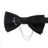 Bow Ties Mens Black Bow Tie Metal Decoration Bow Tie Womens Uniform Bow Tie Adult Suit Bow Tie Cravats Mens Bow Tie C240412