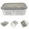Förvaringsflaskor färskt innehavare containrar kylskåp ingefära arrangör multifunktionell låda stapelbar mat pp tätning hållare