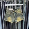 Girl piccante in stile americano in denim shorts in denim femminile 2023 Summer Nuovo design Pantaloni caldi ad alta vita