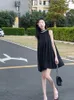 Partykleider schwarzes Neckholder-Nackenkleid für ein kleines Mädchen mit High-End