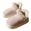 Slippers ASIFN Winter Cotton Women Soft Sole Plush Boots Footwear House Non-Slip Cozy Outdoor Fuzzy Fashion Zapatos De Mujer