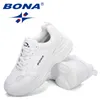 Diseñadores de bona zapatillas blancas zapatillas para mujeres zapatos vulcanizan zapatos mujer casual Zapatillas Mujer Plataforma de tamaño europeo 240328