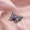 Broszki Tangtang Butterfly broszka Wysokiej jakości Znakomita emaliowana sukienka garnitur kardigan pin antypoślizgowy Pearl Rhinestone