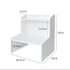 Hooks Desktop Storage Rack Double Layer Wooden Minimalist Bookshelf Desk White Girl Heart Student Cosmetics Box