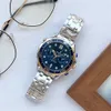 Nuovo marchio Top Omegx 44 mm Sea Master Mens Watch Multifunctional Chronograf