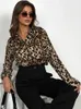 Frauen Leopard Print Shirt Mode Blusen Frauen Tops 240407