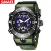 Trend Sports Waterproof Digital Men's Watch Leisure Multi Funkcjonalny stop