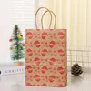 Geschenkwikkeling 16 -stks Kerst Kraft Papieren zakken Jaar feestje Kerstman decoratieve chocolade nougat verpakkingen pouches groothandel
