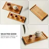 Teaware -sets Bandejas para comida Tray theekopschotel stand bamboe tafel vasthoudende serviceplaathouder