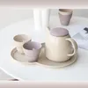 TeAware Setleri Yaratıcı Sevimli Gurd Fincan Çaydan Teapot Hanehalkı Modern Sadelik Seramik Oturma Odası Tepsisi Rüzgar Öğleden Sonra Çay Yurt Seti