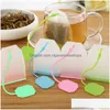 Tea Strainers Strainer Bags Food Grade Sile Coffee Loose Leaves Infusers Corrosion Resistance Safe Non-Toxic No Smell Kitchen Tool 930 Dhx74