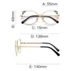 Sunglasses Frames SunCubic Style Metal Ladies Cat Eye Full Frame Spring Temples Ears Optical Glasses Fashion Eyewear JS6230