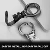 Keychains Lanyards Titanium alloy cowhide keychain car keyholder portable waist belt buckle durable small keyring Q240403