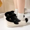 Slippers Femme pour femmes dessin animé Slipper Home Coton Chaussures Coton confortables Soft Soxe Flip-Flops 2024 Furry Women Shoe