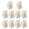 Enveloppe cadeau 10pcs Oeufs Pâques Boîte de Pâques mignonnez la fête de rangement favori des cadeaux Boîtes d'emballage Snack Candy Happy