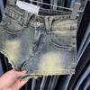 Spicy Girl American style distressed denim shorts Womens 2023 Summer New Design High Waist Slim Fit Hot Pants