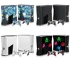 Kolfiber hudklistermärke för Microsoft Xbox 360 Slim Decal Skin Console 2st Controle Skin Sticker 2104253615986