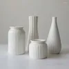 Vasi 1pc Creativa Creative Nordic White Striped Vase Pot Pot Casa Soggio