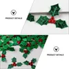 Decorative Flowers Artificial Berry Leaf Greenery Costume Fake Plant Christmas Accessories Home Ornaments