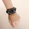 Charm Bracelets Accessoires Paar Armreifen Breite Ledermanschettengürtel Koreanische Handseile PU Armband Rivet Ketten Frauen Armband Armband