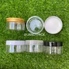 Bouteilles de rangement 50g 100g 120g 150g Jar en plastique avec couvercles vis en étain transparent maquillage de maquillage